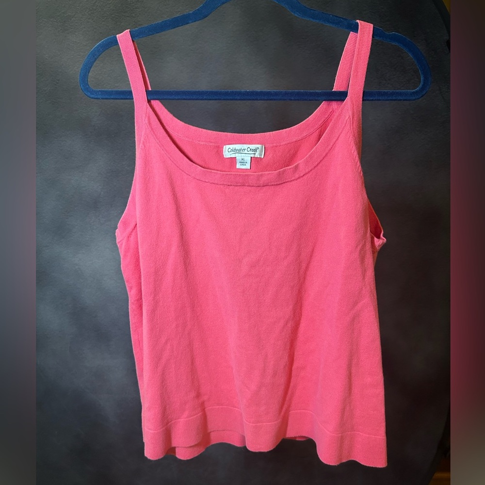 Coldwater Creek Coral Camisole Top cotton blend XL